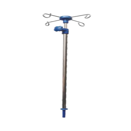 Telescopic I.V Rod For Hospital Beds - Color: Silver