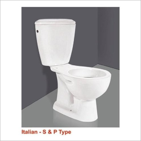 White Italian S & P Type Water Closet