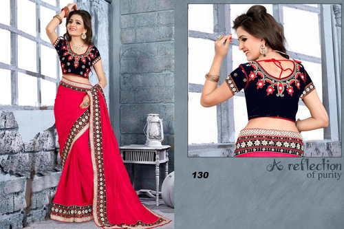 Bridal Sarees - Silk, 5.5 Meters, Red | Elegant Look, Modern Design, Traditional Style, Embroidery