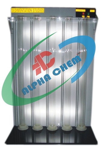 Sedimentation Studies Apparatus - Glass Cylinders, 1140x700x430 mm | Five Removable Cylinders, Accurate Readings, Backlit Illumination, Versatile Usage