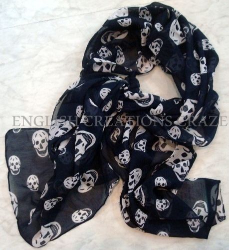 Skull printed kids scarf Manufacturers