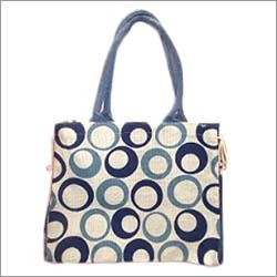 Jute Designer Bags - Jute, 12x10x4 inches, Blue, Zipper Closure | Eco-Friendly, Durable, Stylish, Lightweight, Handmade, Versatile