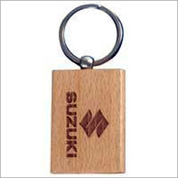 Wooden Key Chains - Wooden & Metal Combination, Rectangular Shape | Customizable Design, Durable Wood, Elegant Look, Heat Press Finish