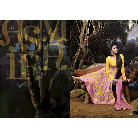 Asin Thottumkal Yellow Georgette Anarkali Suits