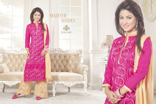 MAGENTA GEORGETTE PALAZZO SALWAR SUIT
