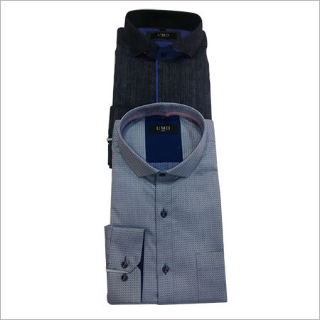 Ready Made Cotton Shirt - Cotton, Multiple Sizes, Blue | Shrink Resistant, Colorfast, Soft Fabric, Durable, Comfortable