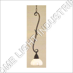 Steel Classic Pendant Lamp With Frosted Glass