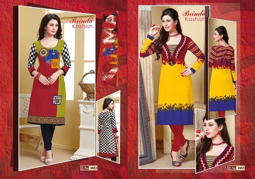 100 MILES COTTON DESIGNER KURTIS