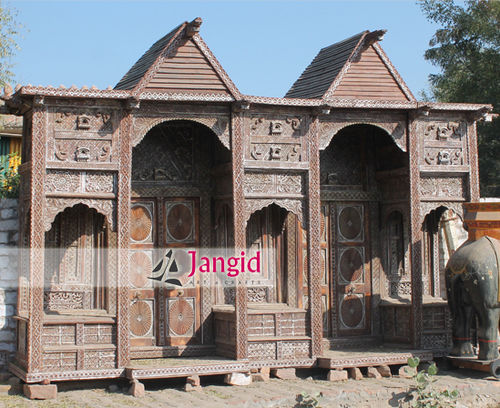 Indian Architectural Wooden Front Entry Gate for Resort By JANGID ART AND CRAFTS