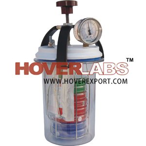 ANAEROBIC CULTURE JAR 3.5 LIT. (WITH VACCUM CUM PRESSURE GAUGE)