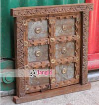 Indian Heritage Wooden Carved Window