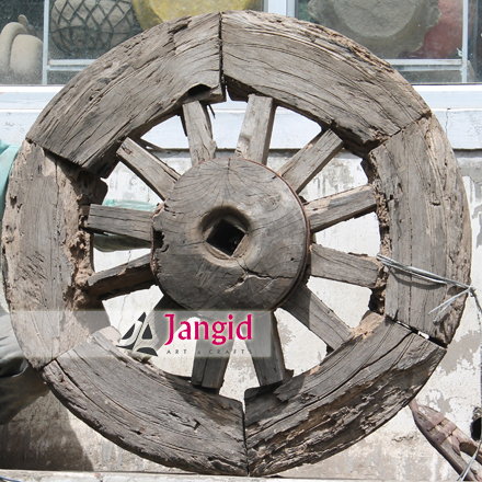 Indian Wooden Antique Decorative Wheel Indian Wooden Antique Decorative Wheel
