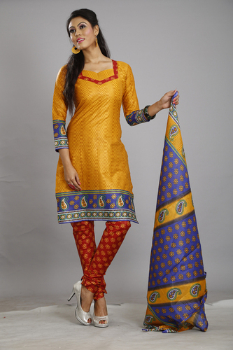 Salwar Kameez Wholesale - Cotton Top 2.5m, Bottom 2m, Mustard Cotton Dupatta 2.25m, Custom Stitching M-XXL