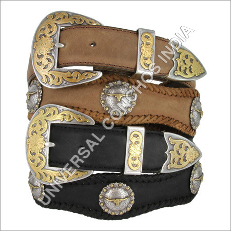 Leather Belt Conchos