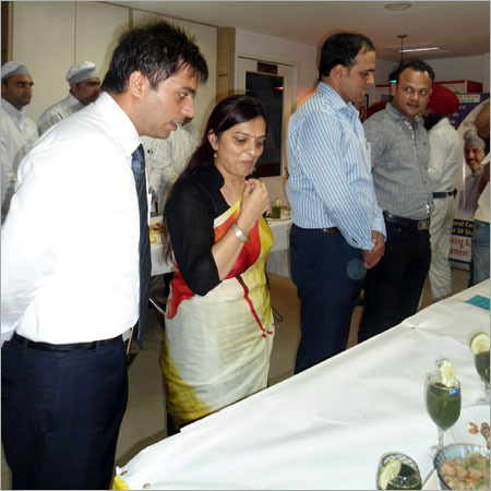 Jury Members Getting Pleased With The Favours Of The Food Cooked By Nfci Students