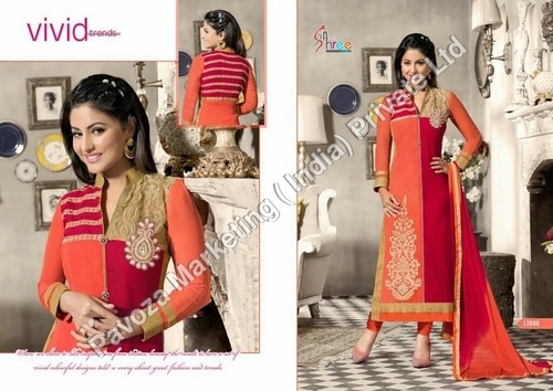 SRAIGHT CUT WITH CHIFFON DUPATTA