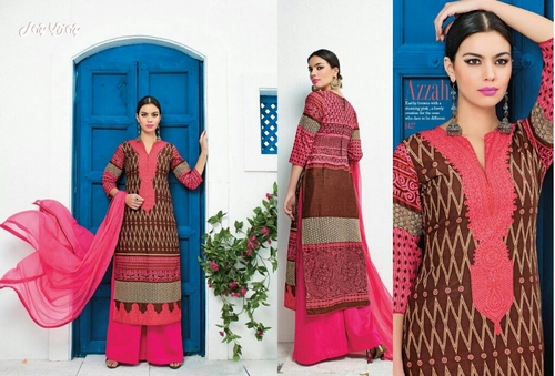 JAY VIJAY 1421 - Georgette Pink, 09 Pieces | Elegant Design, Soft Fabric, Trendy Style, Comfortable Fit