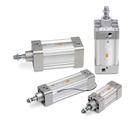 Pneumatic Iso Cylinders - Anodized Aluminium Barrel, 32-125 Mm Bore | Iso 15552, Adjustable Air Cushioning, Stainless Steel Rod, Polyurethane Seals