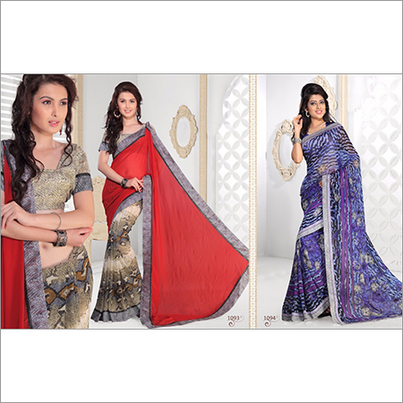 Printed Georgette Saree