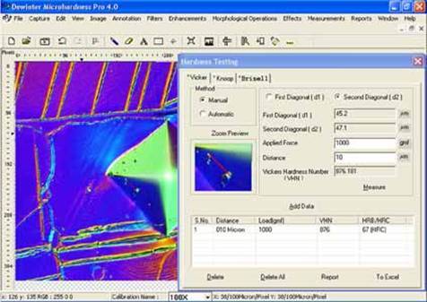 Hardness Analysis Software Application: Metallography