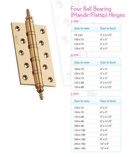 Brass Four Ball Bearing Hinges