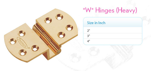 Heavy Brass W Hinges