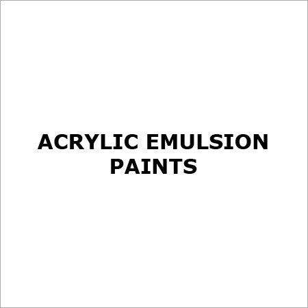 Acrylic Emulsion Paints