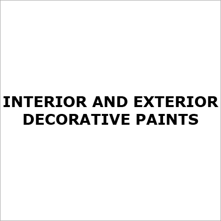 Interior And Exterior Decorative Paints