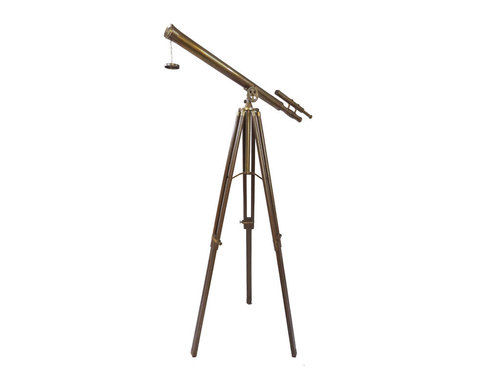 Griffith Antique Telescope With wooden tripod folded Stand