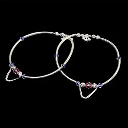 Silver Kada Anklet