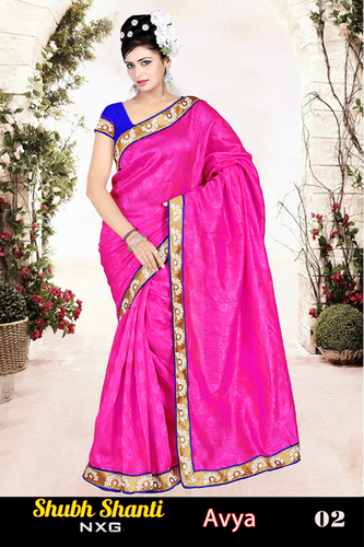 designer saree with lace