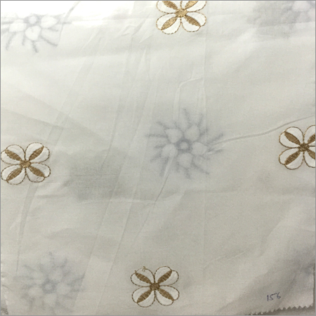 Colored Cotton Textile Embroidered Fabric