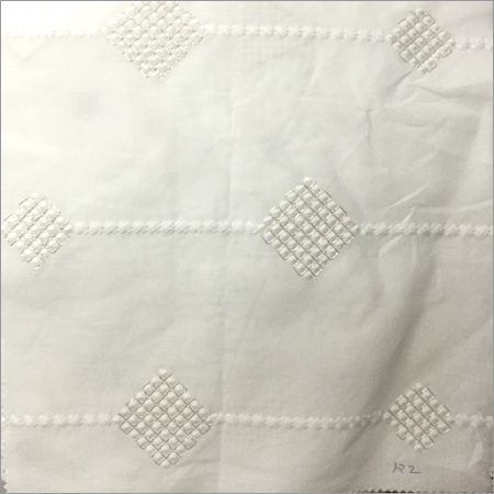Cotton Thread Embroidered Fabric