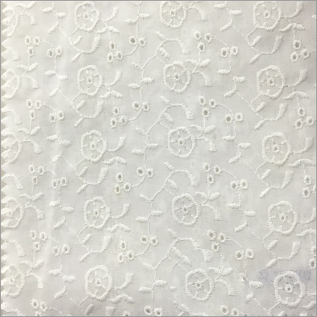 Poly Cotton Embroidered Fabrics - Poly Cotton Blend | Elegant Embroidery Design, Soft Touch Finish, Versatile for Home Decor