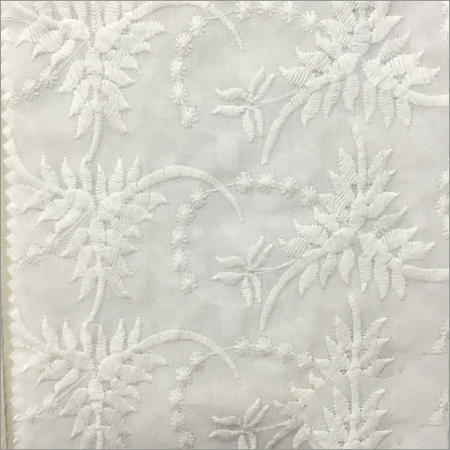 Cotton Twist Yarn Embroidered Fabric