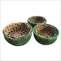 Braided Basket - Banana Fibre, Multicolor Design | Lightweight, Durable, Eco-friendly, Water Resistant