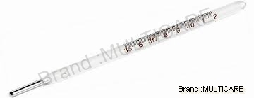 Oral Thermometer - Glass 101.6-152.4 mm Length | Oval Shape Corrosion Resistant Waterproof Range 0Â°C to 400Â°C