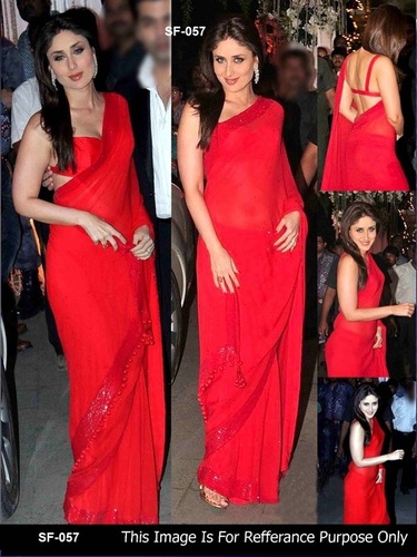 Bollywood  Replica Red Saree