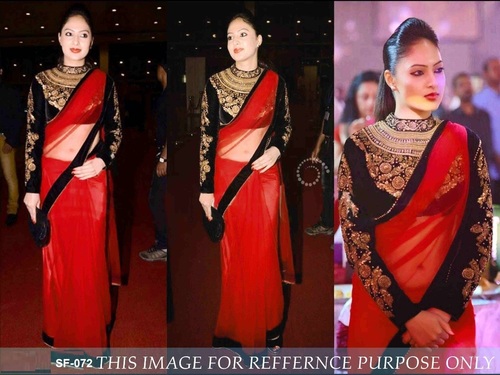 Bollywood  Replica Red Saree