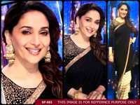 Bollywood  Replica Black With White Saree