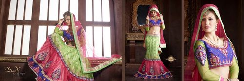 Traditional green lehenga choli