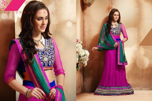 traditional pink lehenga choli