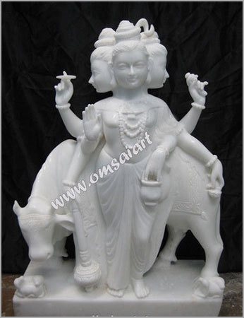 White Marble Dattatreya Statue By OM SAI ART