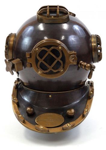 Black Aluminum Divers Helmet