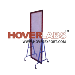 POSTURAL TRAINING MIRROR - Wood Frame 180cm x 60cm, Brown Finish | Clear Reflection, Durable Design, Easy Mobility, Full-Length View, Posture Analysis