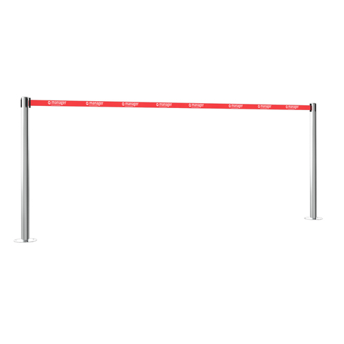 Retractable Belt Posts in Chrome - Floor Mount