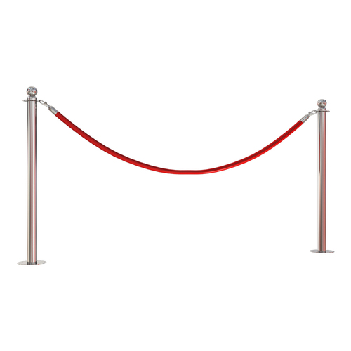 Rope Post in Stainless Steel - Floor Mount