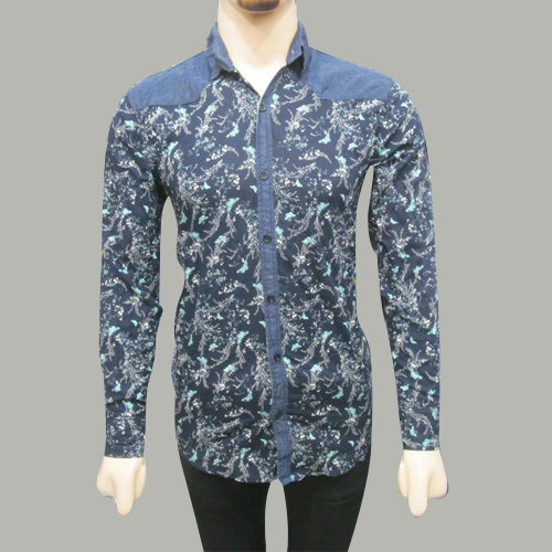 Printed Denim Shirt