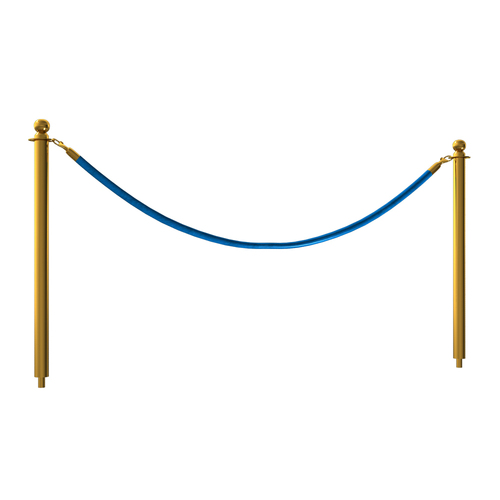 Classic Floor Socket Rope Posts in Brass
