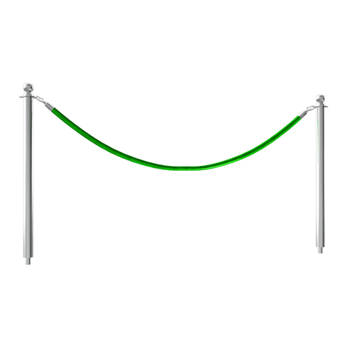 Classic Rope Post in Chrome - Floor Socket